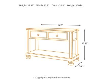 Signature Design by Ashley® Porter Rustic Brown Console Sofa Table 8