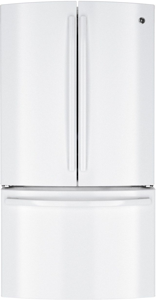 GE Profile 23.1 Cu. Ft. Counter Depth French Door Refrigerator-White 0