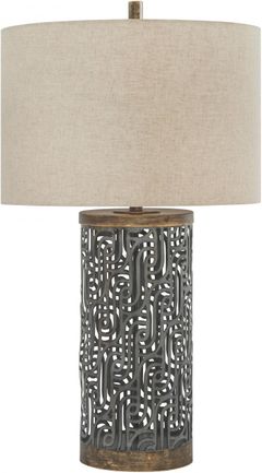 Signature Design by Ashley® Dayo Gray/Gold Metal Table Lamp-L207364