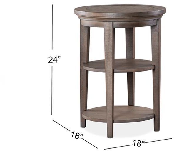 Magnussen Home® Paxton Place Dovetail Grey Round Accent End Table 3