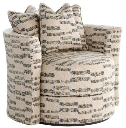 Southern Motion™ Wild Child Atlantic Scatter Pillow Back Swivel Chair