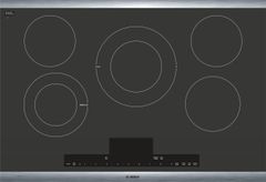 Bosch Benchmark® Series 30" Black with Stainless Steel Frame Electric Cooktop-NETP068SUC