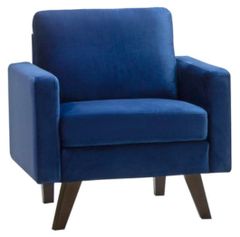 Mazin Furniture Bellerophon Blue Upholstered Accent Chair