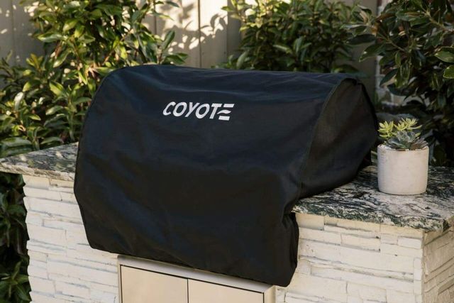 Coyote 28" Black Built-In Pellet Grill Cover 1