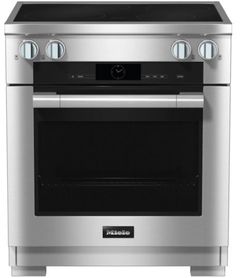 Miele 30" Clean Touch Steel Freestanding Induction Range 