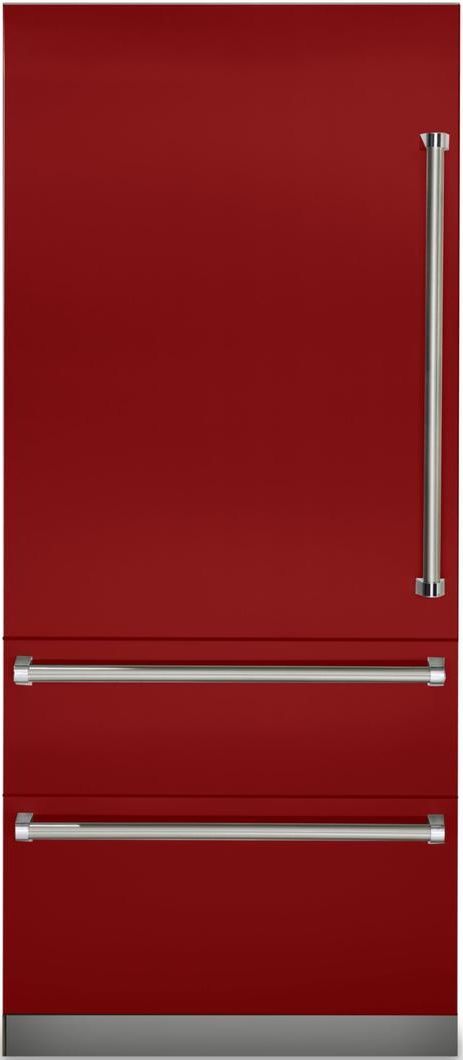 Viking® Professional 7 Series 20 Cu. Ft. Fully Integrated Bottom Freezer Refrigerator-Apple Red-0