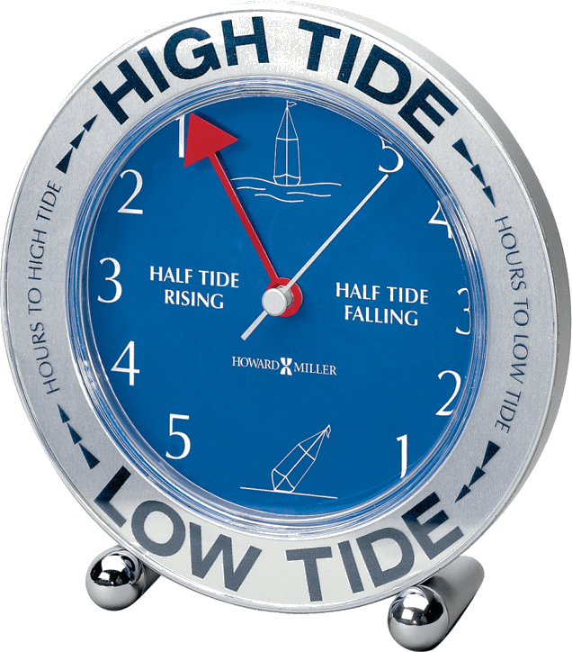 Howard Miller® Tide Mate III Silver-Tone Table Clock