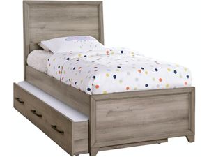 Samuel Lawrence Furniture River Creek Light Birch Twin Youth Bed with Trundle