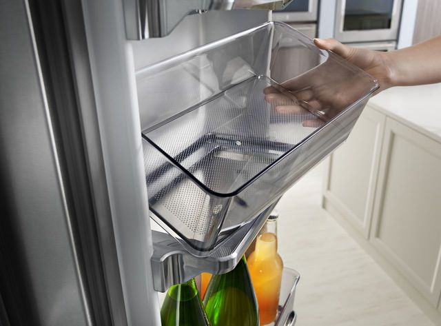 KitchenAid® 23.8 Cu. Ft. Black Stainless Steel with PrintShield™ Finish Counter Depth French Door Refrigerator 23