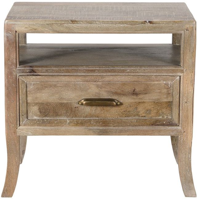 Classic Home Francesca Vintage Taupe Nightstand-1