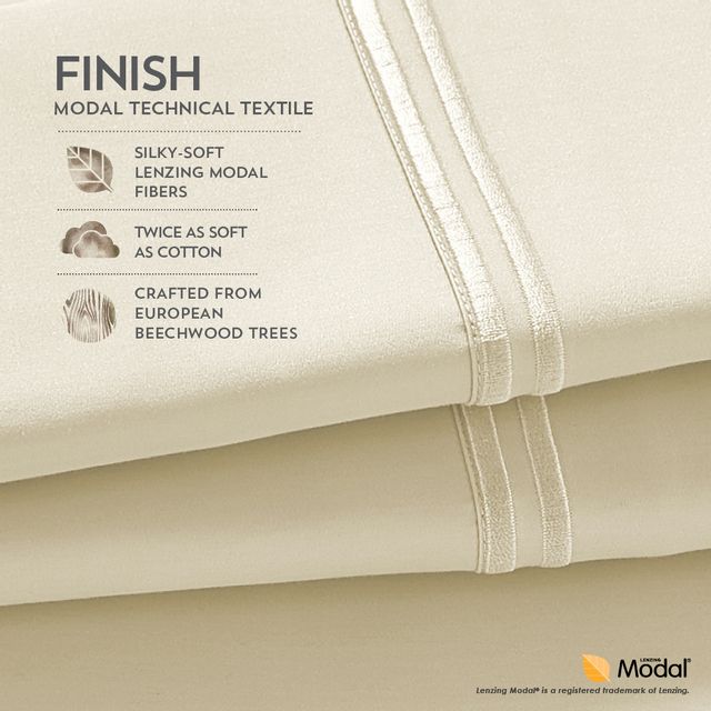PureCare® Elements™ Premium Modal® Ivory King Pillowcase Set 4