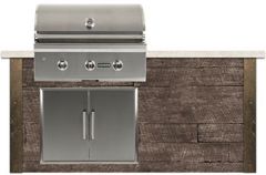 Coyote Outdoor Living 6' Brown Weathered Wood Grill Island-RTAC-G6-WB