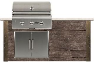 Coyote Outdoor Living 6' Brown Weathered Wood Grill Island