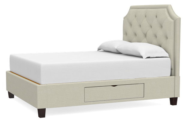 Bassett® Furniture Custom Upholstered Florence King Clipped Corner Bed ...