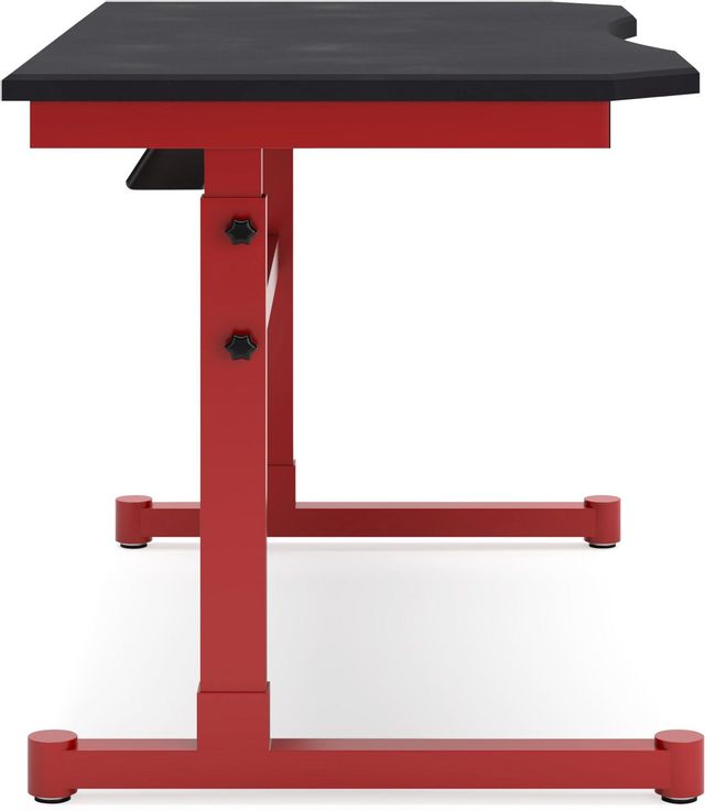 Signature Design by Ashley® Lynxtyn Red/Black Adjustable Height Home Office Desk 5