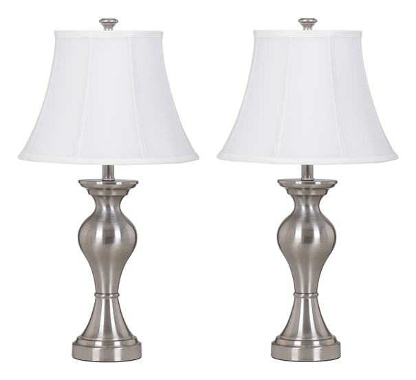 brushed silver table lamps