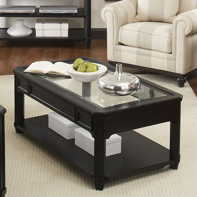 Riverside Furniture Farrington Rectangular Glass Top Coffee Table 3
