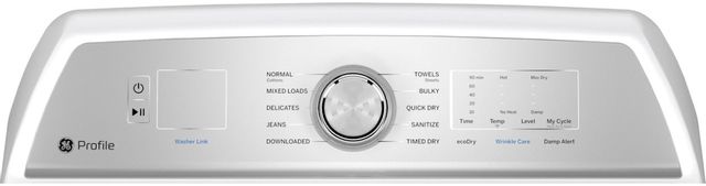 GE Profile™ 7.4 Cu. Ft. White Front Load Natural Gas Dryer -4