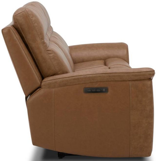 Liberty Cooper Camel Leather Triple Zero Gravity Power Reclining Sofa