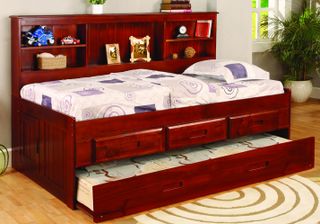 Donco Trading Company Youth Merlot Twin Bookcase Daybed