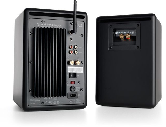 Audioengine Black 5" Wireless Powered Bookshelf Speakers 1