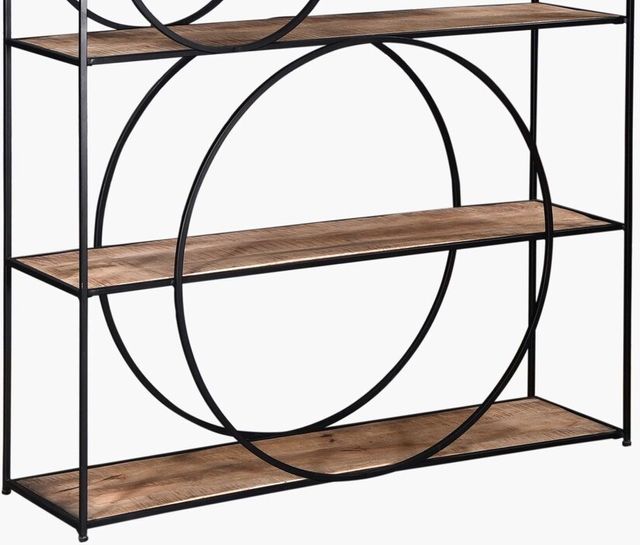 Crestview Collection Harmony Brown Circle Etagere-1