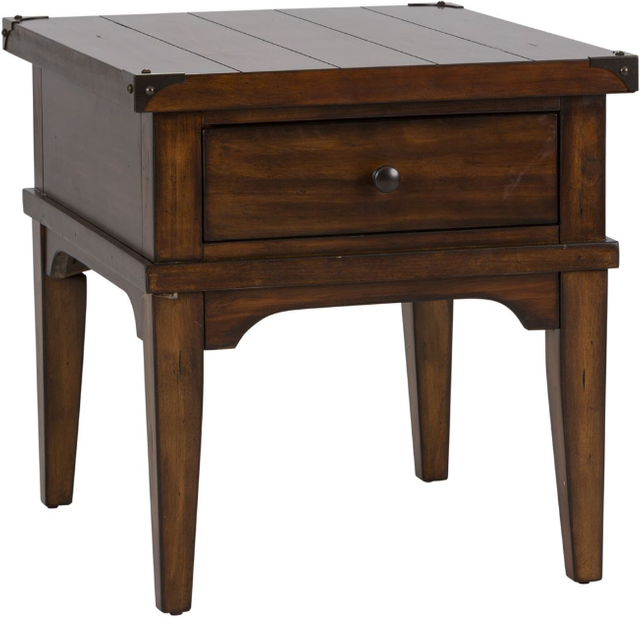 Liberty Furniture Aspen Skies 3 Piece Russet Brown Table Set-2