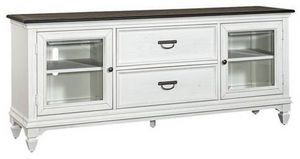 Liberty Allyson Park Wirebrushed White Entertainment TV Stand