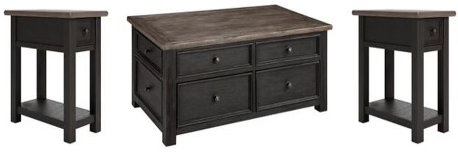 ashley down 3 piece coffee table set