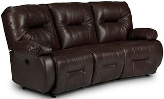 Best™ Home Furnishings Brinley Leather Power Tilt Headrest Conversation Space Saver® Sofa