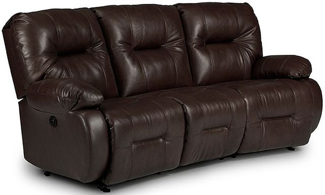 Best® Home Furnishings Brinley Leather Power Tilt Headrest Conversation Space Saver® Sofa-0