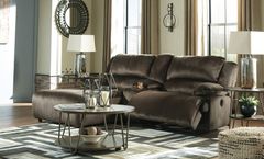 Signature Design by Ashley® Clonmel 3-Piece Chocolate Reclining Sectional