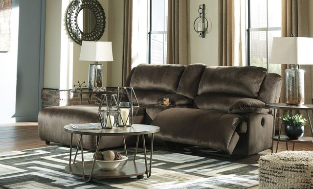 Signature Design by Ashley® Clonmel 3-Piece Chocolate Reclining Sectional-0