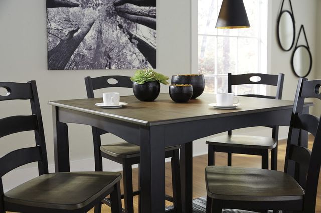 Signature Design by Ashley® Froshburg 5-Piece Grayish Brown Counter Height Dining Table Set 1