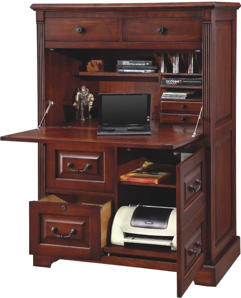 Winners Only® Country Cherry 41" Computer Armoire 0