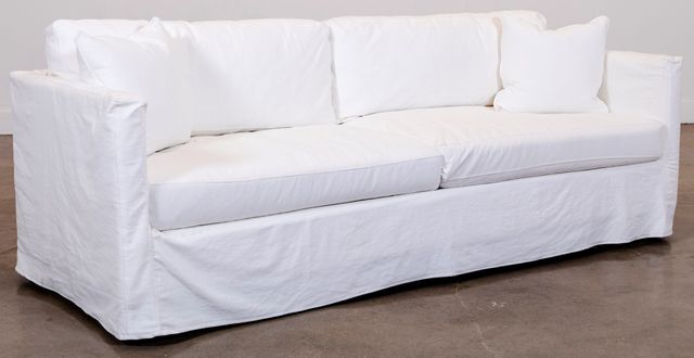 Klaussner® Soho Classic Bleach White 90" Sofa-0