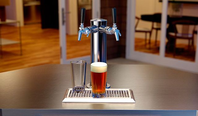 Perlick® Signature Series 5.2 Cu. Ft. Stainless Steel Two Tap Outdoor Kegerator  1