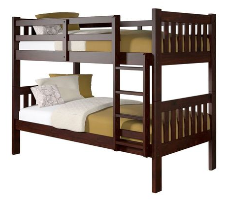 Donco Trading Company Twin/Twin Mission Bunk Bed-0