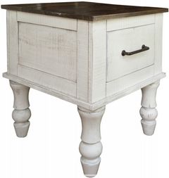International Furniture Direct Rock Valley Brown/White End Table