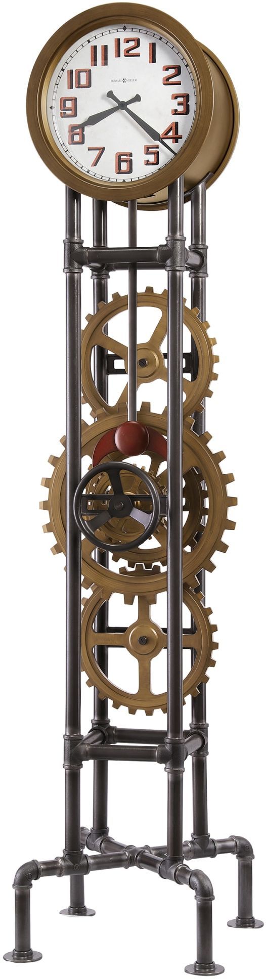 Howard Miller® Two Tone Cogwheel Floor Clock