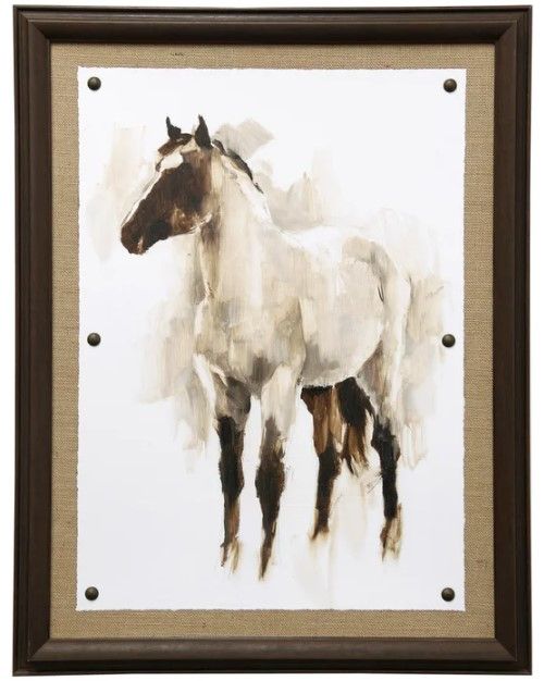 Stylecraft Rustic Horse II Beige/Brown/White Wall Art | Colder's ...