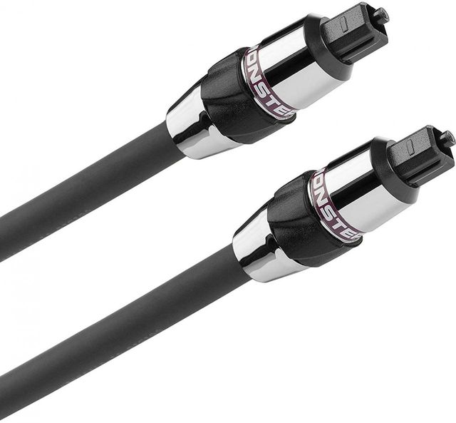 Monster® 8' Silver Advanced Performance Fiber Optic Audio Cable 0