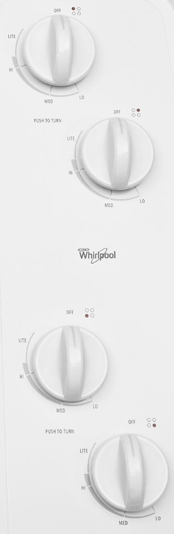 Whirlpool® 30" White Gas Cooktop 1