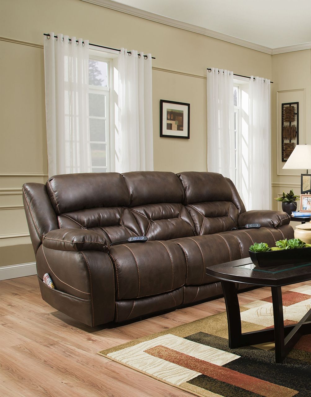 homestretch double reclining power sofa