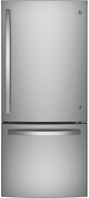 GE® 30 in. 21.0 Cu. Ft. Fingerprint Resistant Stainless Steel Bottom Freezer Refrigerator