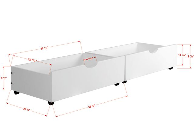 Donco Trading Company Dual Under Bed Drawers-1