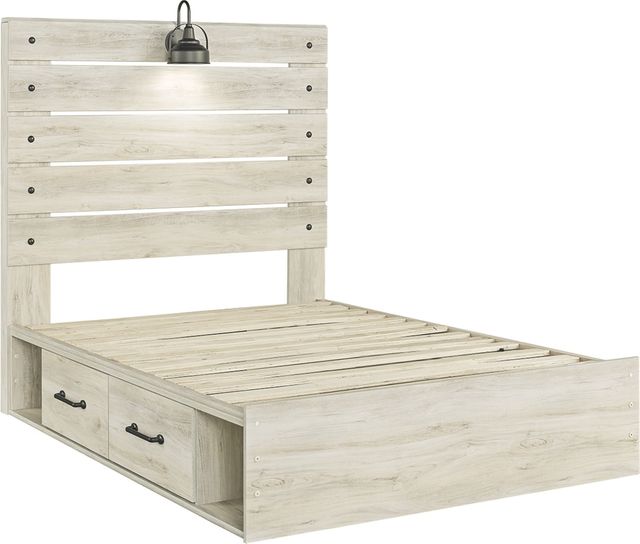 Signature Design by Ashley® Cambeck Whitewash Queen Panel Bed with 4 Drawers 5