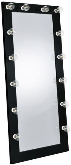 Coaster® Zayan Black High Gloss Full Length Floor Mirror