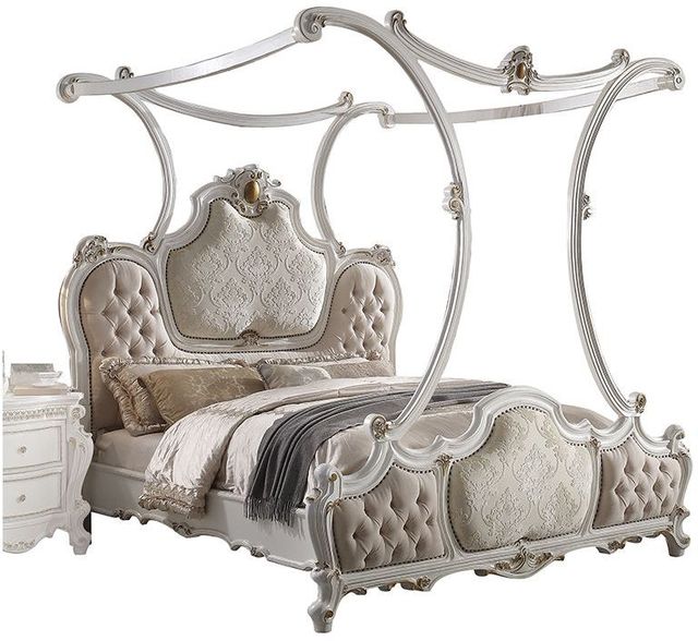 ACME Furniture Picardy Antique Pearl Eastern King Bed 0