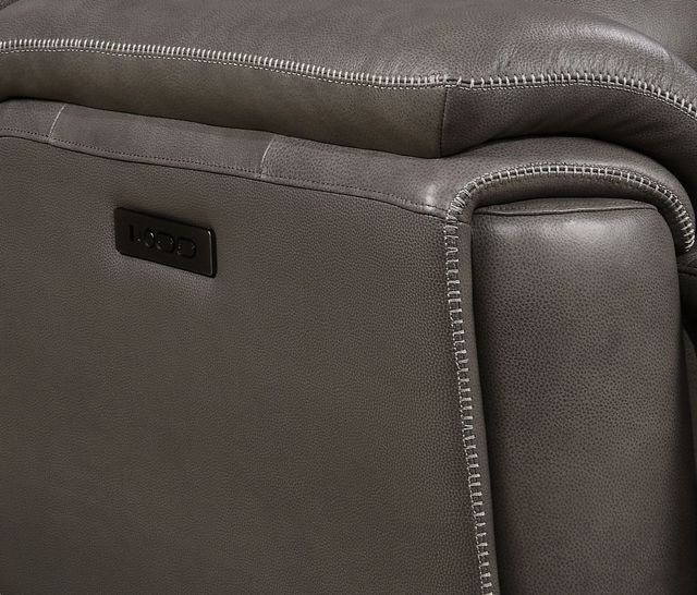 Leather Italia™ Destin Grey Power Reclining Chair Colder's